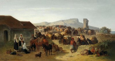 Rest of the Merchants on the Dalmatian Coast by Eugen Adam